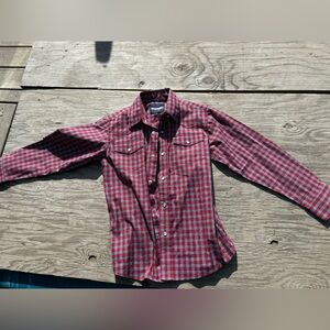 Wrangler Red Plaid Kids Shirt